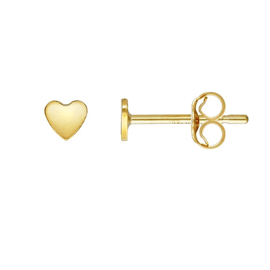 Baby Heart Gold Stud Earrings