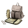 OiOi Faux Leather Nappy Backpack Taupe