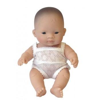 Miniland Anatomically Correct Baby Doll Asian Girl, 21 cm