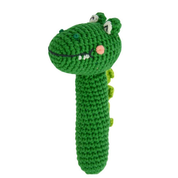 Curious Croc Crochet Rattle