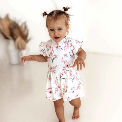 Ruby Rib Frill Short Sleeve Bodysuit