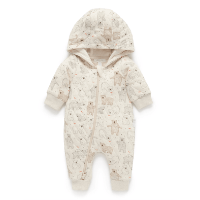 Pure Baby Catching Fish Quilted Growsuit