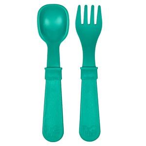Replay Fork & Spoon Set Teal