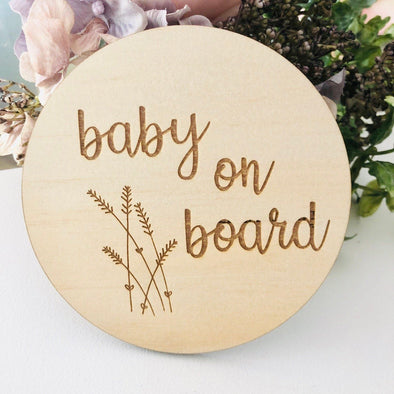 Timber Tinkers Baby On Board Wood Disc