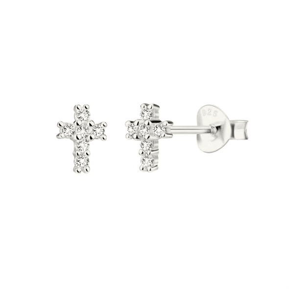 Little Divine Cross Stud Earrings