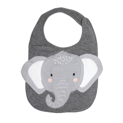 Grey Elephant Face Bib