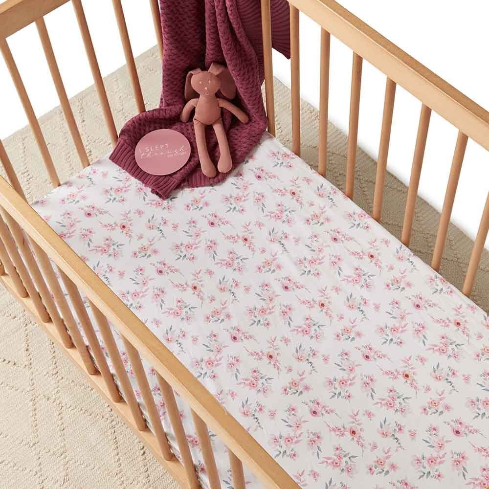 Fitted Cot Sheet Camille - Aster & Ruby