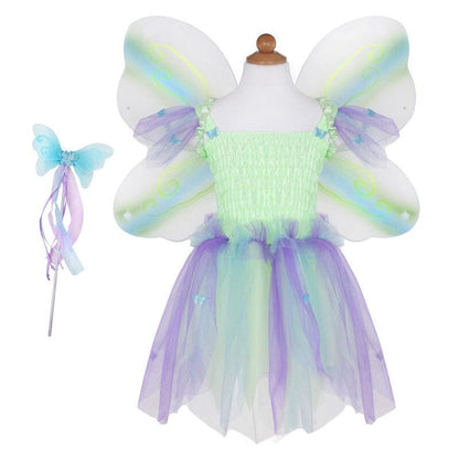 Green Butterfly Dress With Wings & Wand - Aster & Ruby