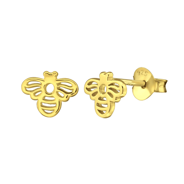 Honey Bee Gold Stud Earrings
