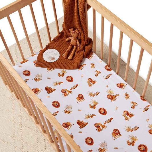 Snuggle Hunny Kids Snuggle Hunny Lion Fitted Cot Sheet | Aster & Ruby