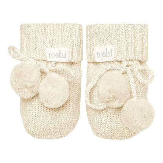 Marley Organic Booties Feather - Aster & Ruby