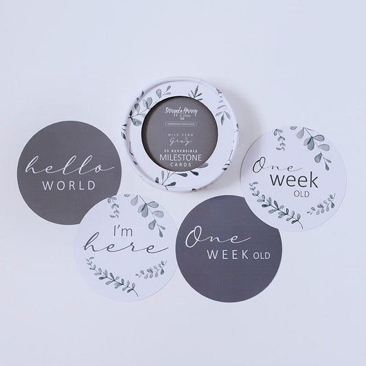 Milestone Cards Wild Fern/Grey - Aster & Ruby