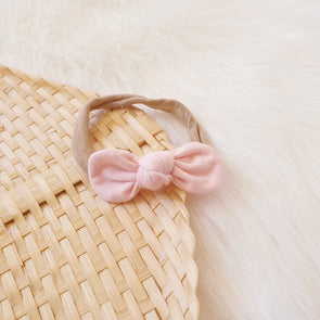 Crystal Pink Mini Bow Headband