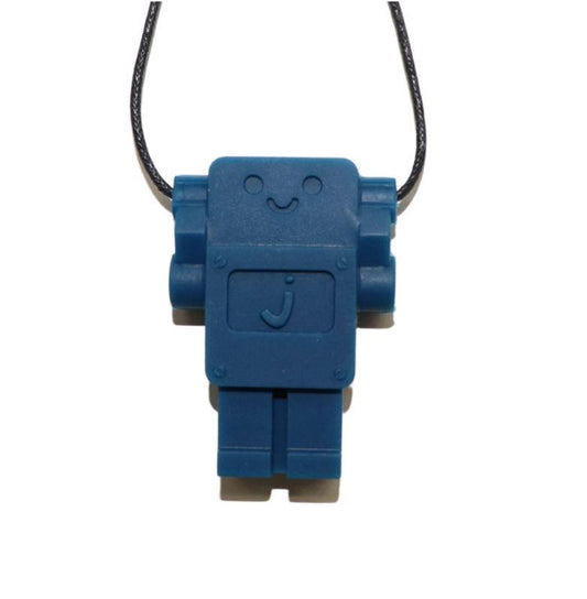 Robot Chew Pendant School Blue - Aster & Ruby