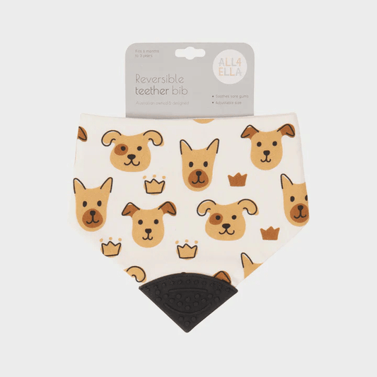 Teether Bib Puppies - Aster & Ruby